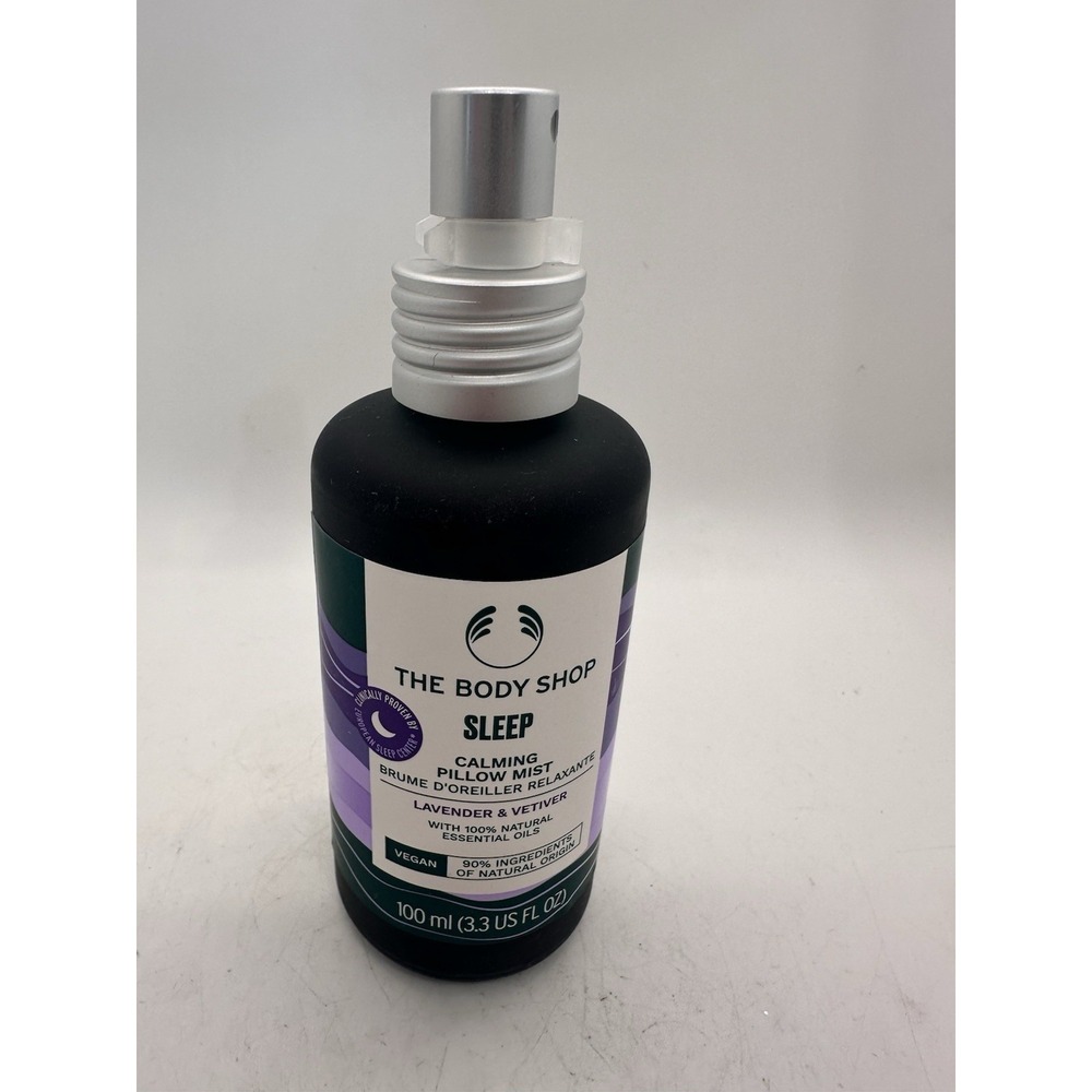 The Body Shop Sleep Calming Pillow Mist Lavender Vetiver 3.3 oz Vegan New